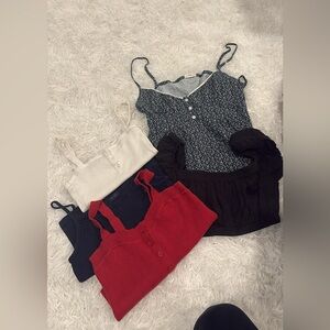 Brandy Melville Assorted Camisole Set - Red, White, Black, Blue